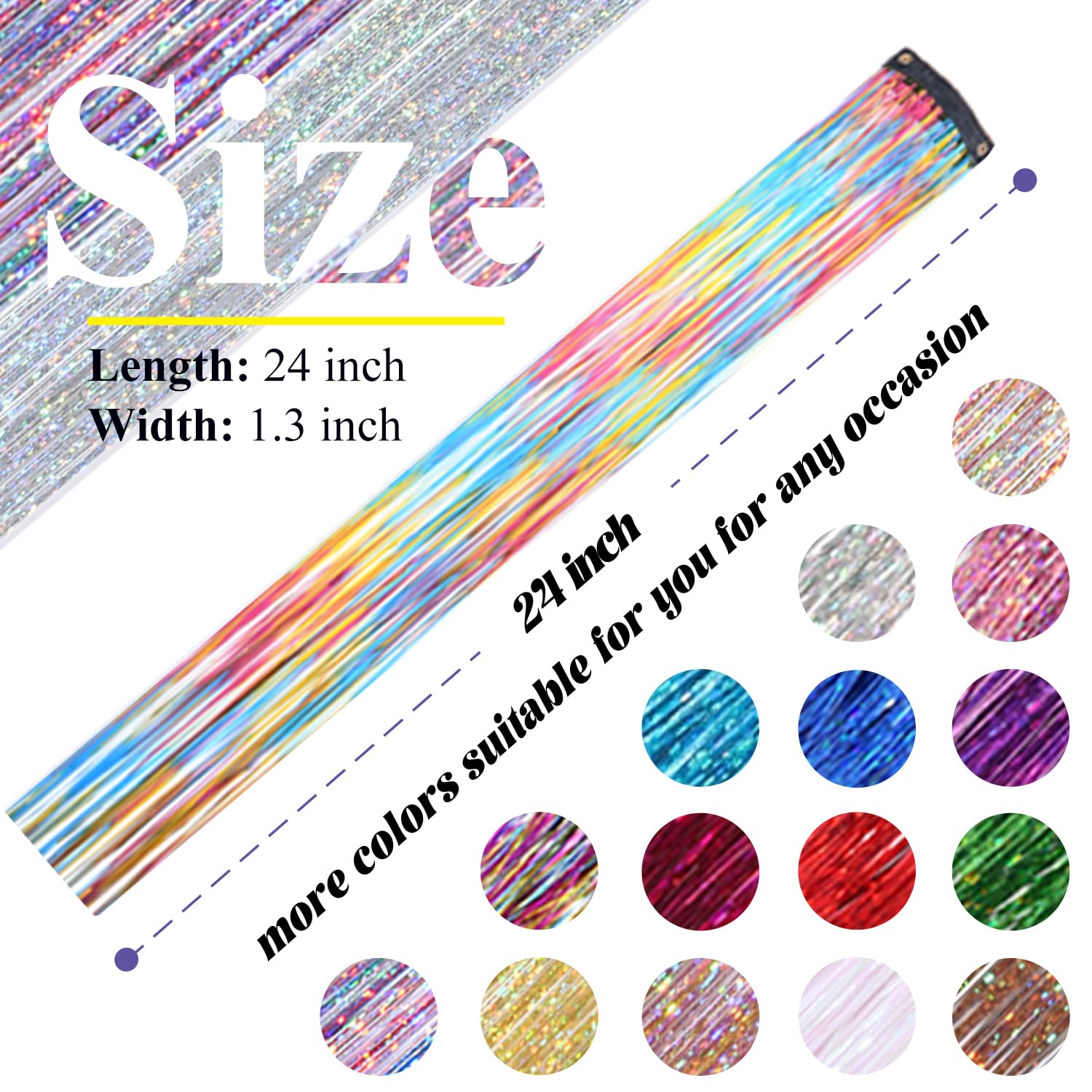 Rootoo kids and adults love tinsel clips that securely stay in place