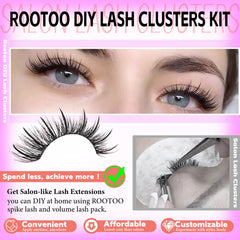 Rootoo lash clusters fiber texture soft and realistic.