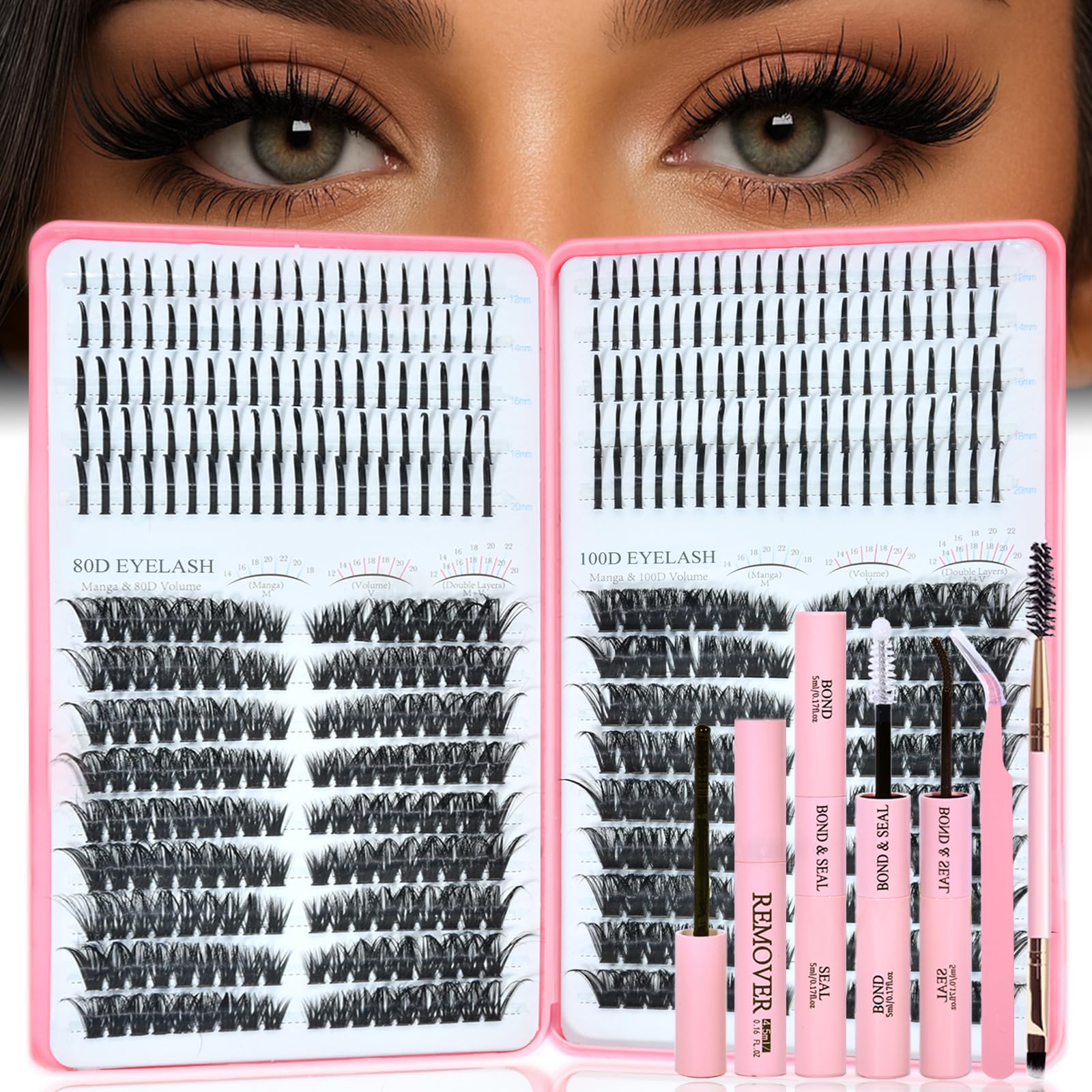 Rootoo lash clusters kit with spikes adds dense volume for a bold daytime look