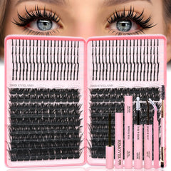 Rootoo Lash Clusters Kit with Spikes for a fluffy natural look.