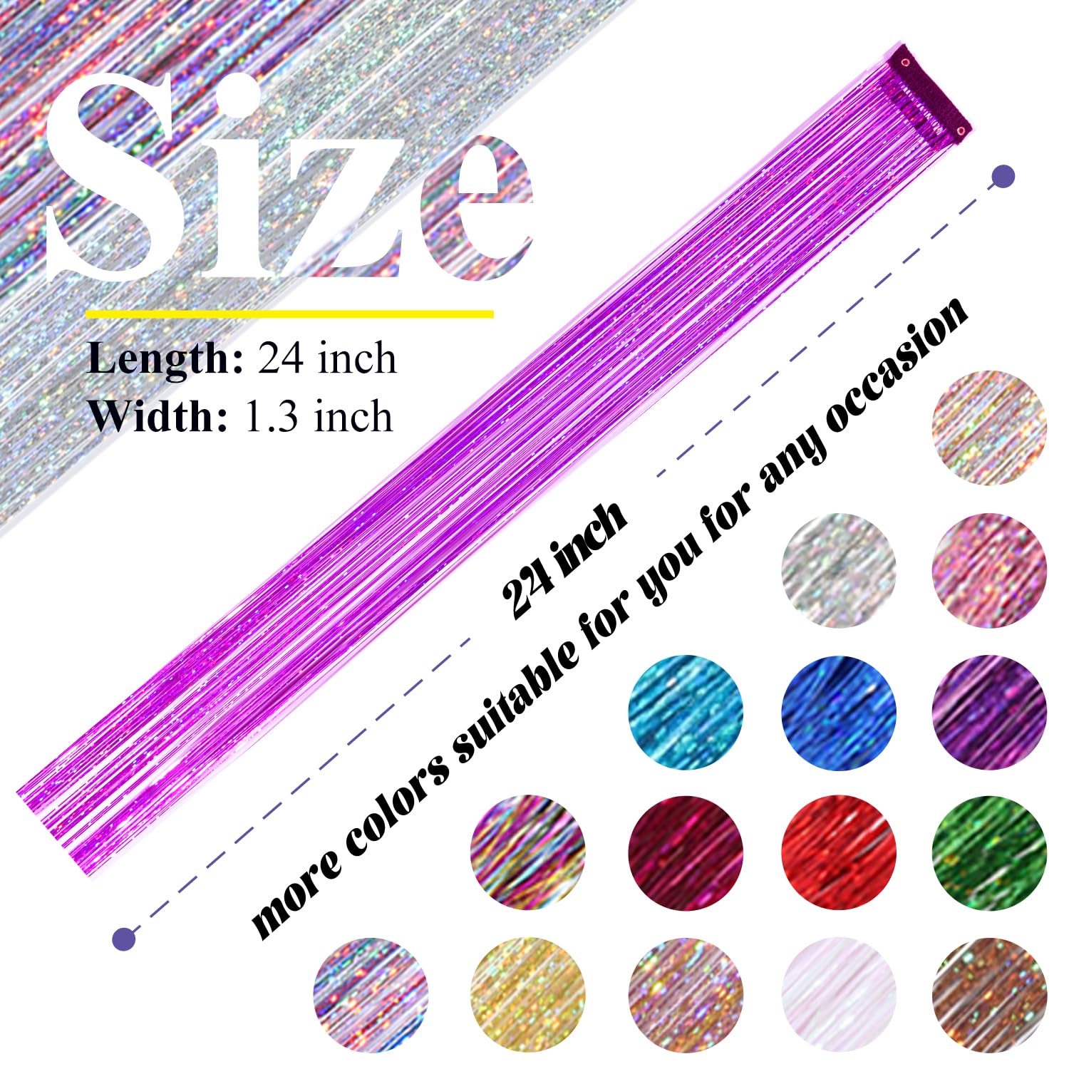 Rootoo party-ready tinsel for festivals, holidays, or cosplay.