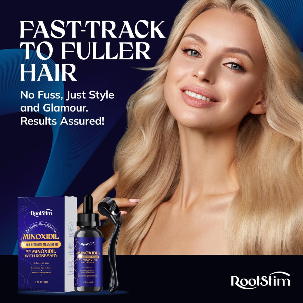 RootStim safety label emphasizes gentle formula suitable for sensitive scalps.