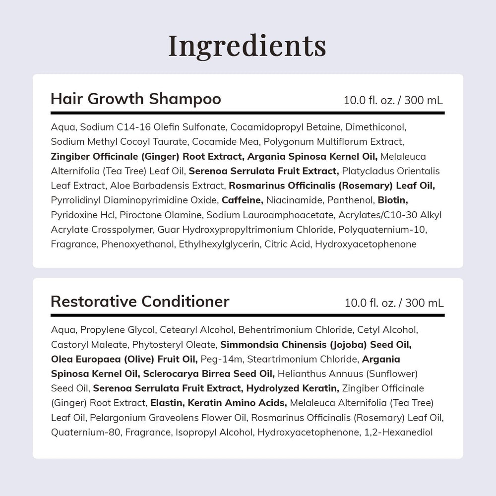 RootStim packaging display emphasizes sulfate free natural ingredients for healthy hair care.