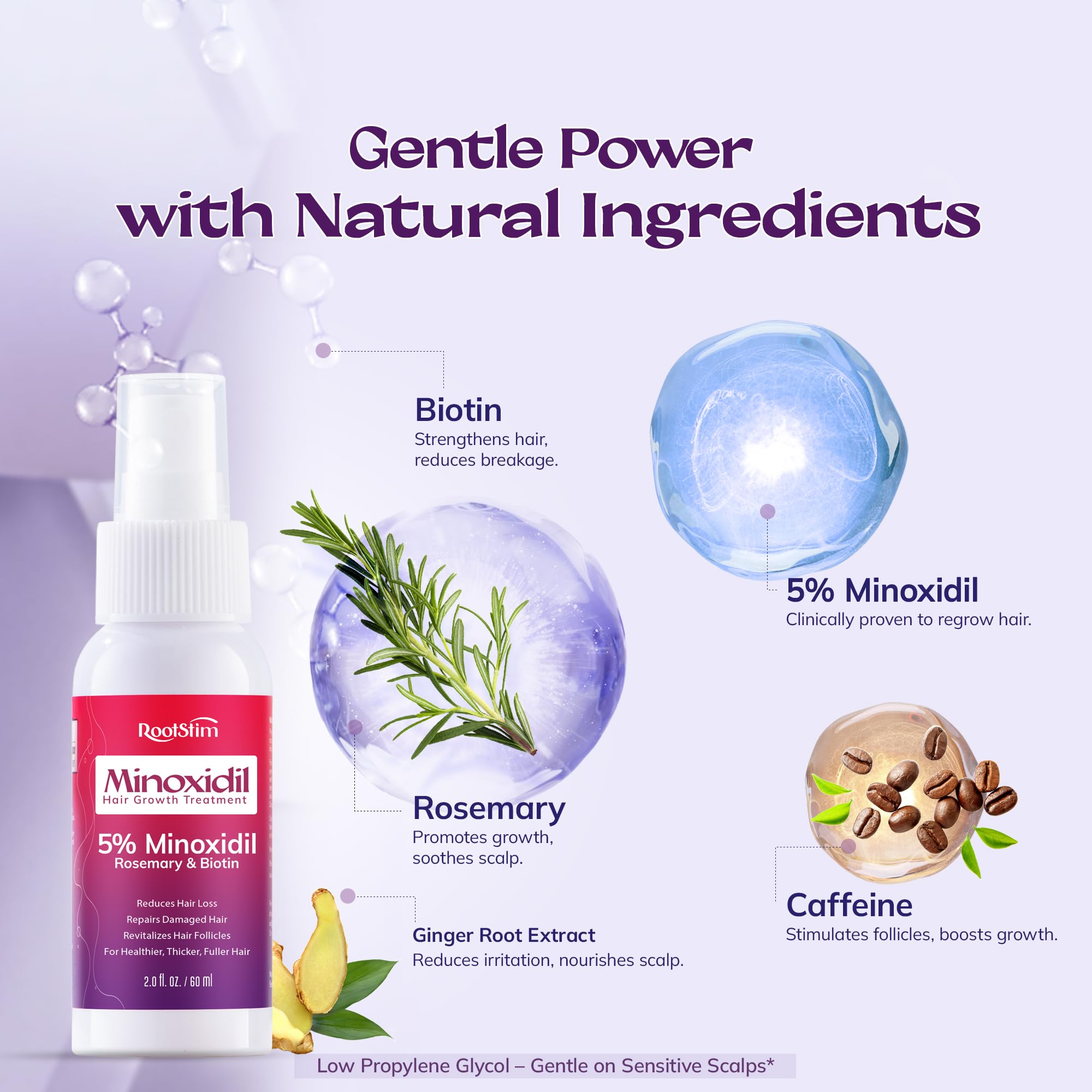 Close-up of the precise spray nozzle on the RootStim bottle