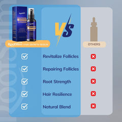 RootStim rosemary herb highlights botanical infusion aiding hair conditioning.