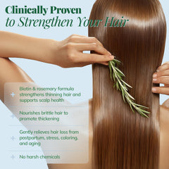 RootStim Rosemary Shampoo scalp massage demonstrates gentle cleansing.