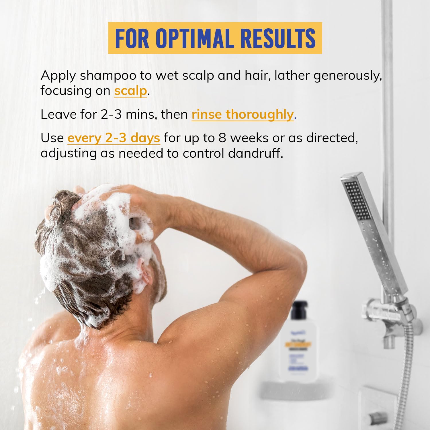 Shiny, smooth hair result after using RootStim seborrheic-dermatitis-shampoo.