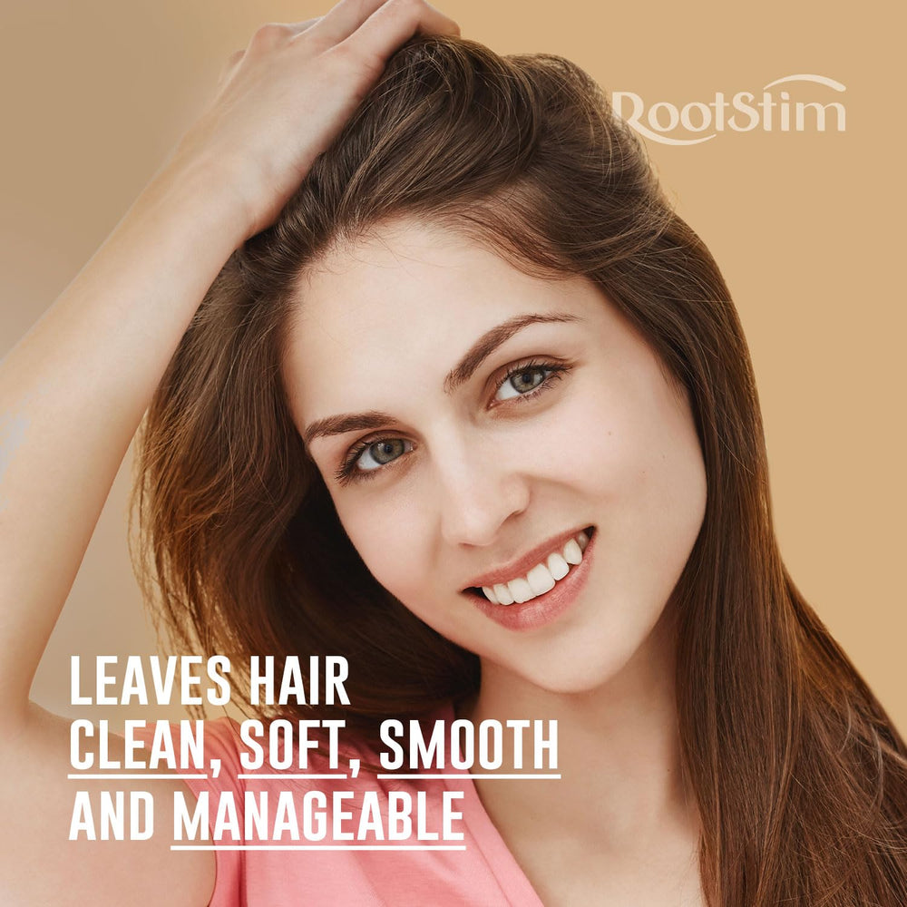 Sulfate-free formula respects scalp oil balance during routines with RootStim.
