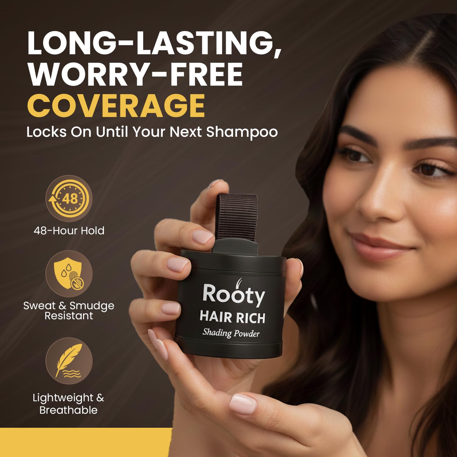 ROOTY powder coverage on thinning spots creates fuller-looking roots.