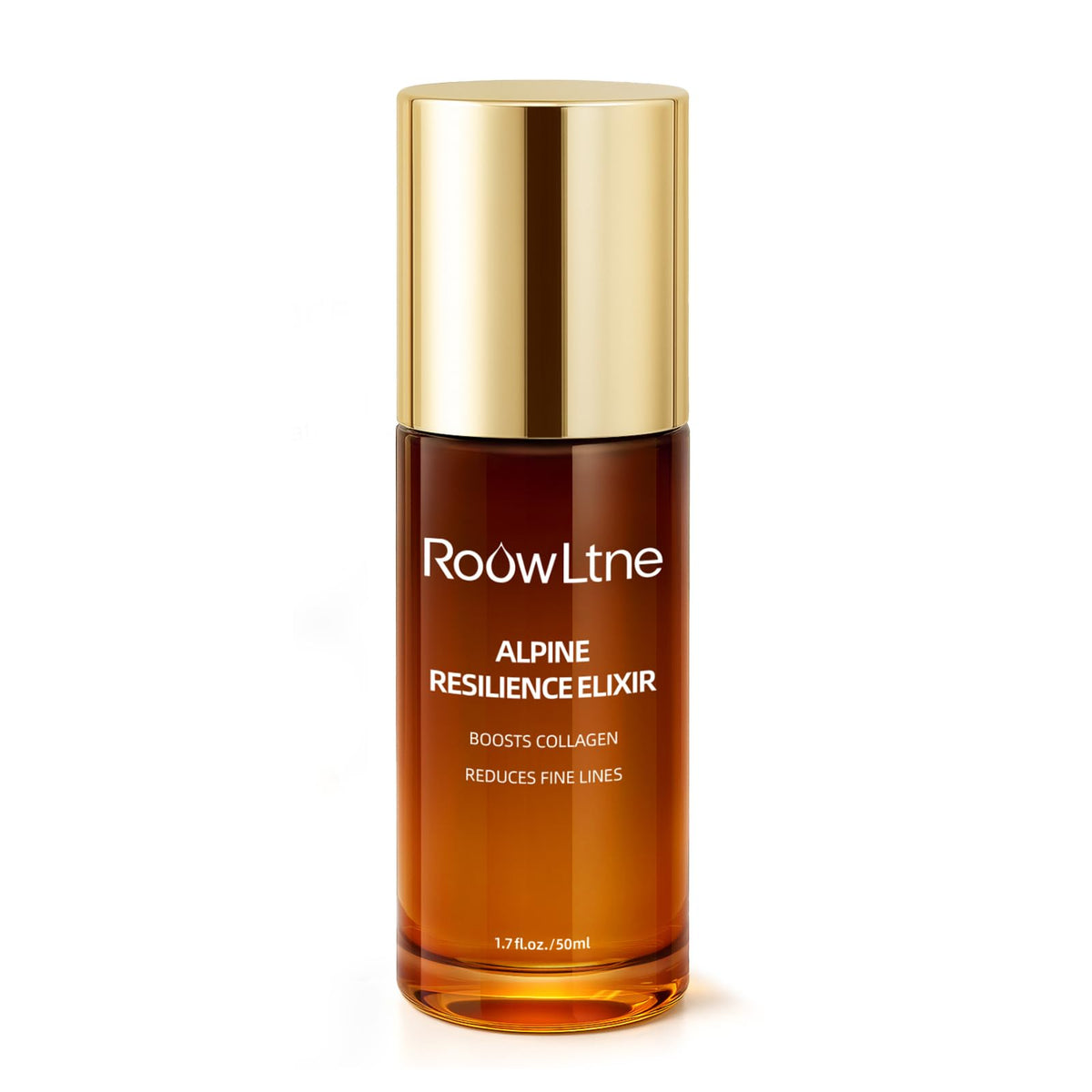 RoowLtne Retinol Serum bottle for face and neck promotes smoother skin.