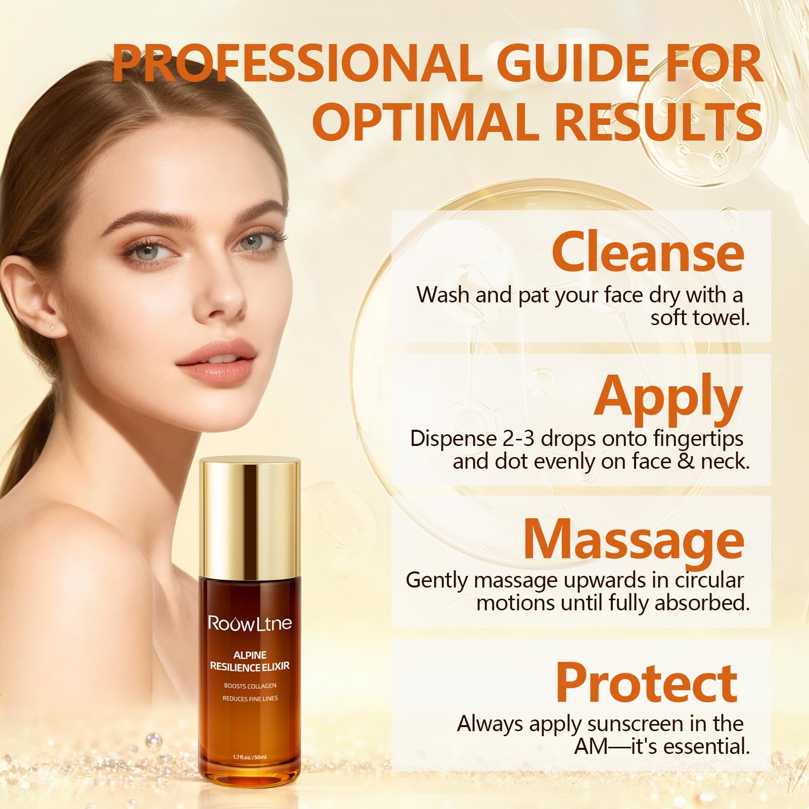 RoowLtne Retinol Serum helps you achieve a subtle glow.
