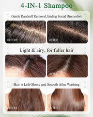 Hair after wash displays lightweight volume from the 1% salicylic acid formula.