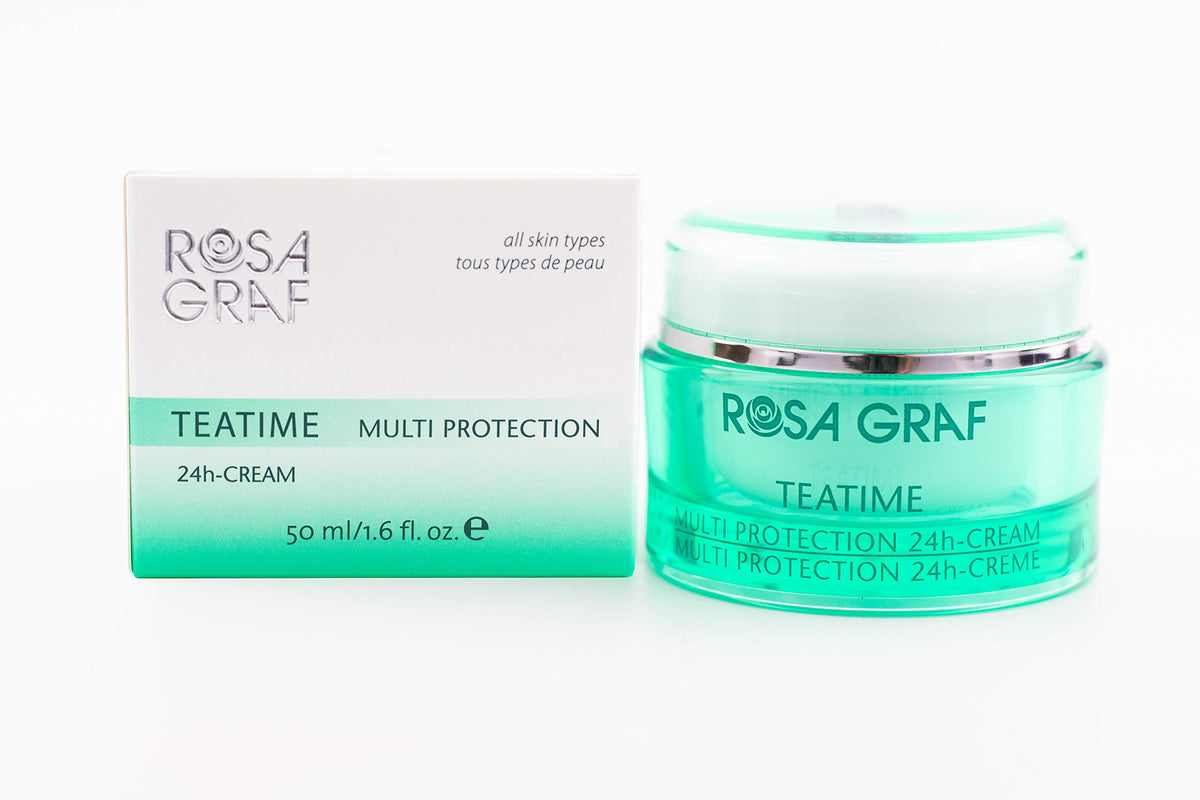 Rosa Graf T-Time cream jar closeup showing rich texture for daily moisturization