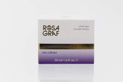 Rosa Graf Ultimate Stem Cell 24hr Cream texture closeup shows silky feel and quick absorption.