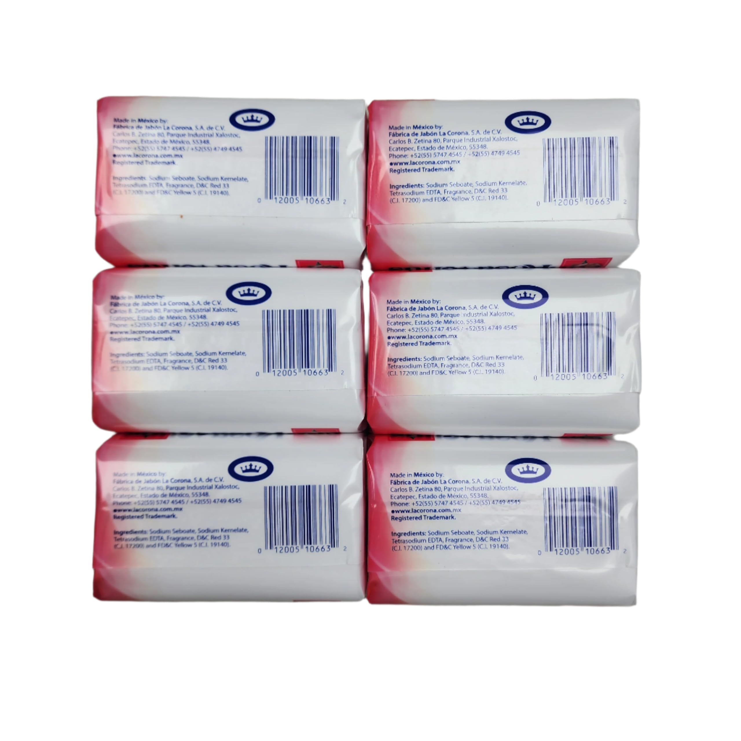 Rosa Venus pink bar soap close-up packaging, travel-friendly bars.
