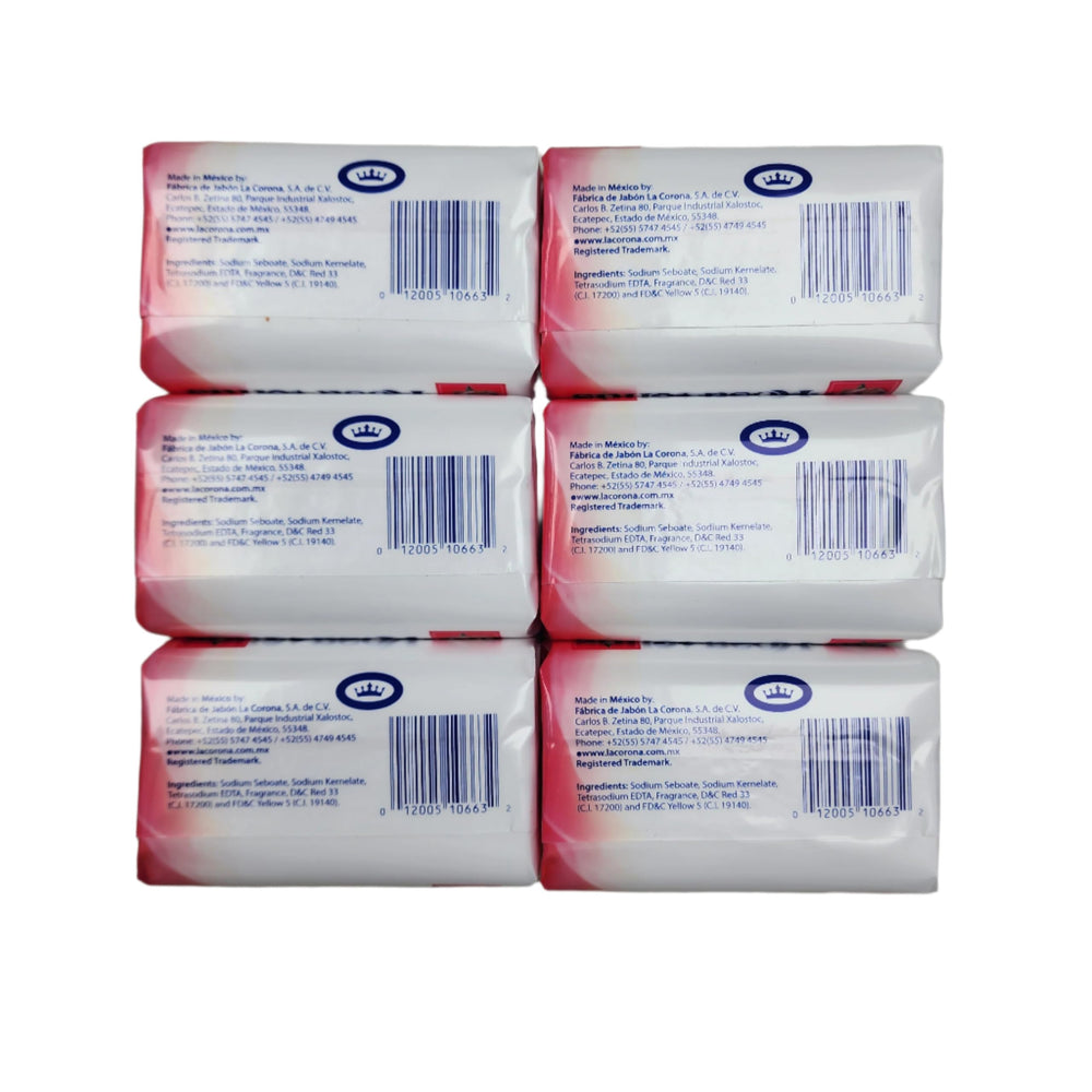 Rosa Venus pink bar soap close-up packaging, travel-friendly bars.