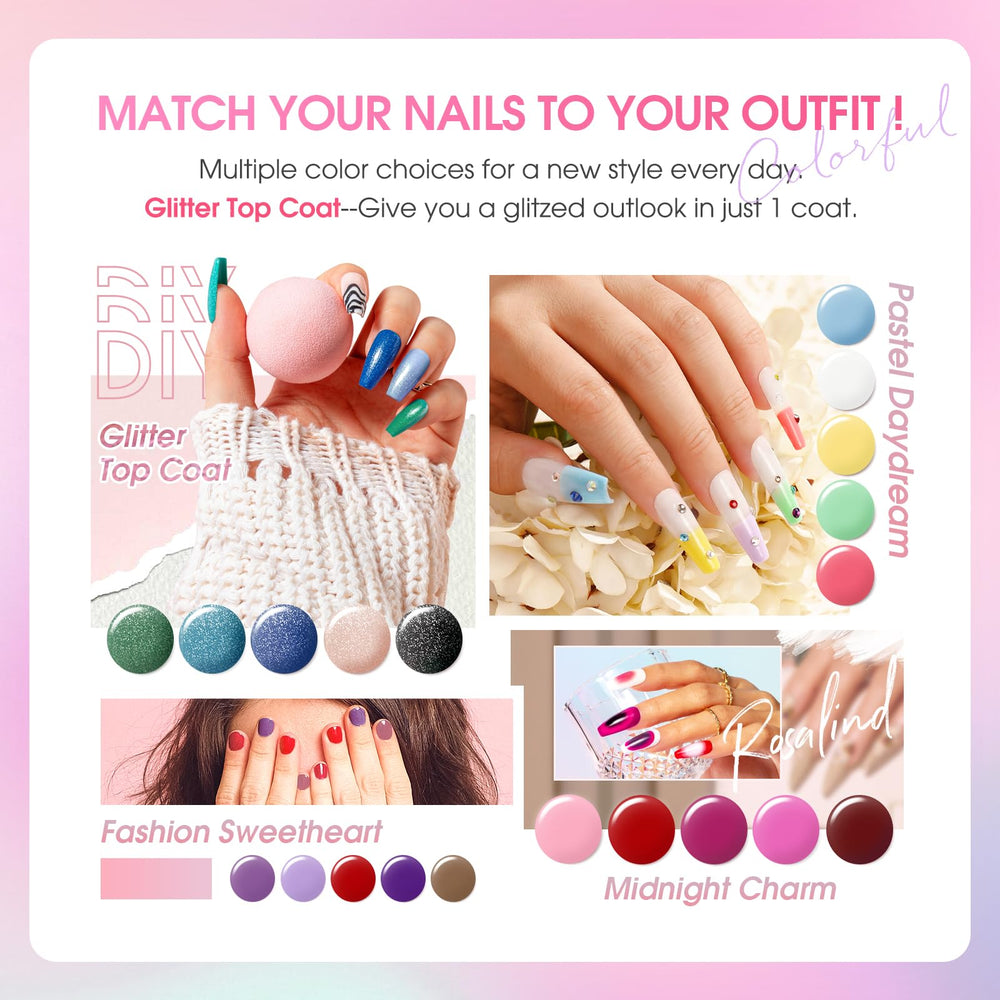 ROSALIND 26-color gel polishes offering wide shade selection for creative nails