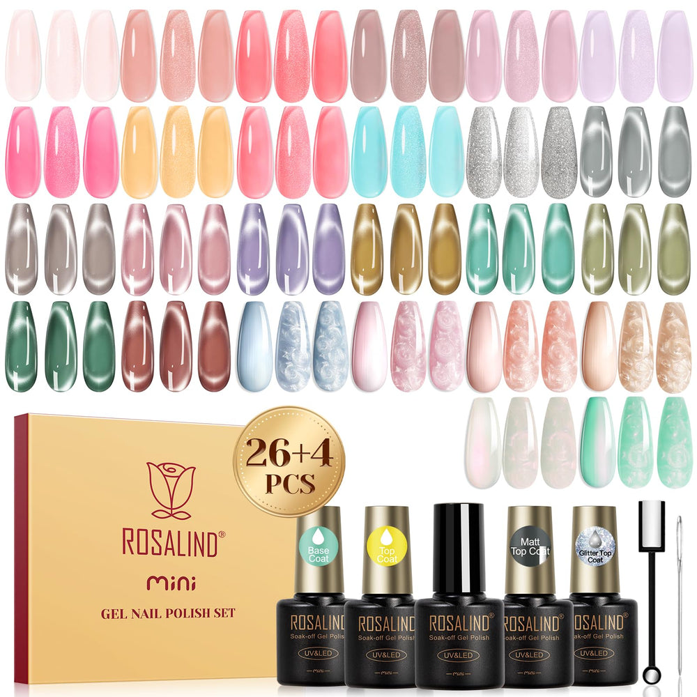 ROSALIND 30pcs gel polish box for at-home manicure inspiration