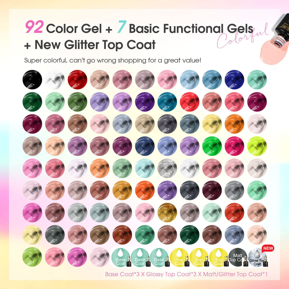 ROSALIND 92-color swatch display for creative nail art ideas