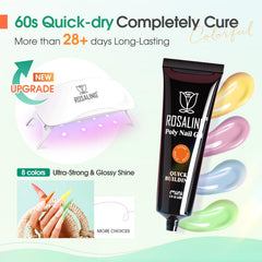 ROSALIND base coat improves adhesion for longer-lasting nail enhancements.
