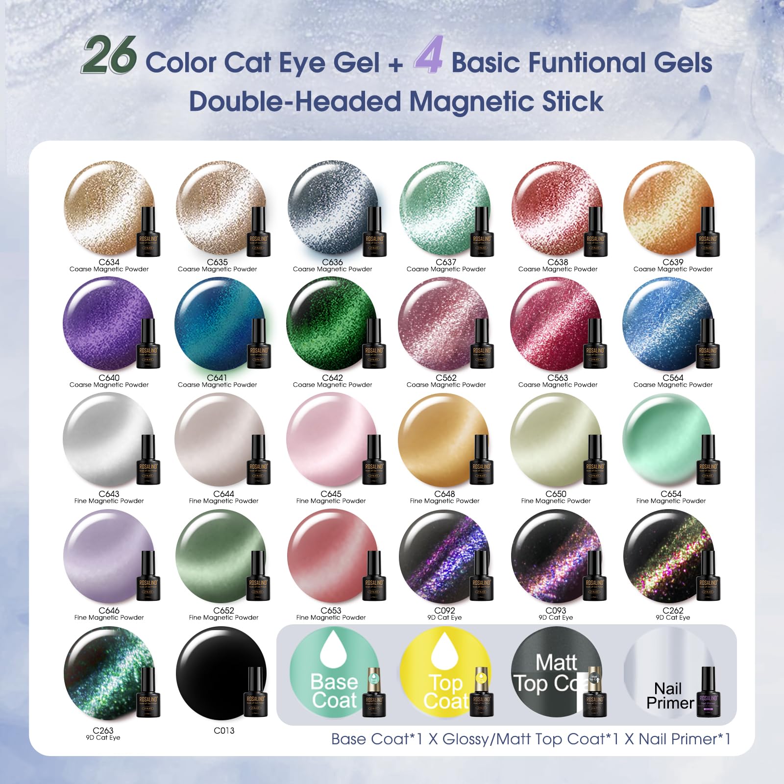 ROSALIND magnetic tool for precise cat-eye effects on nails