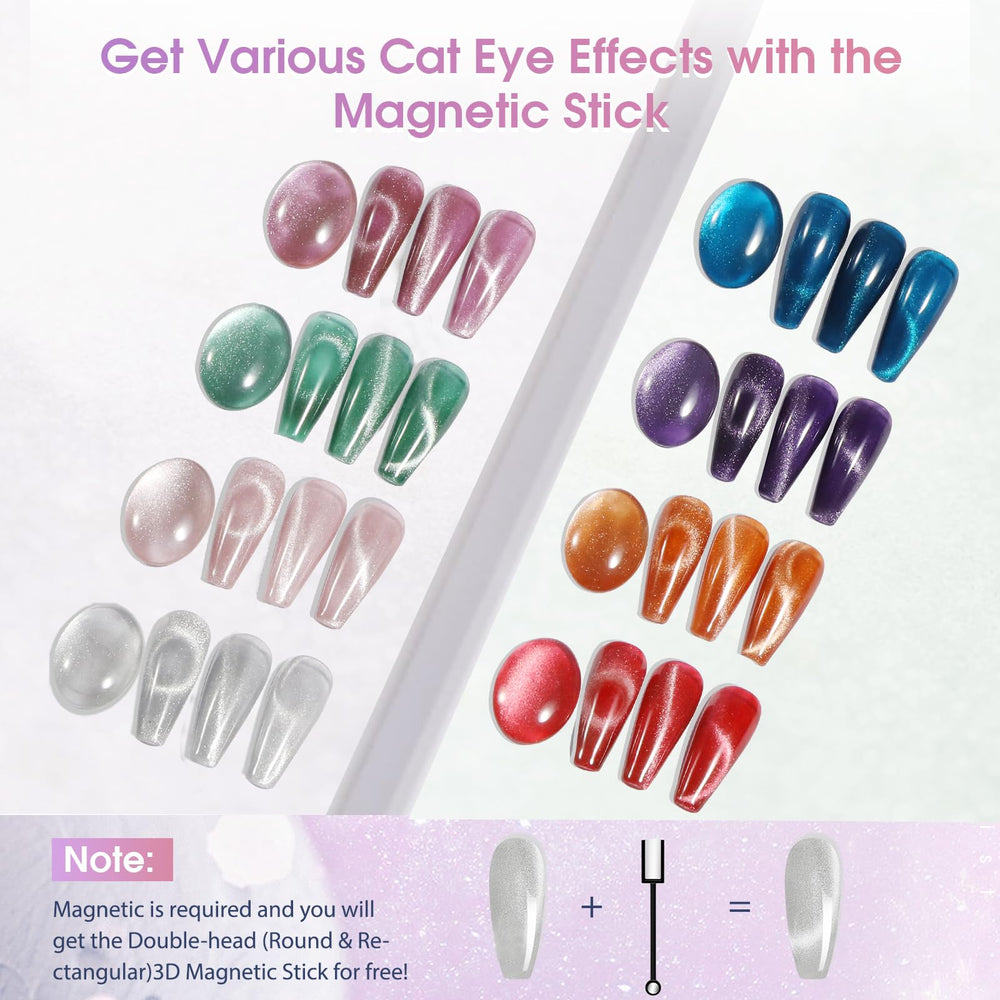 ROSALIND cat eye polish magnet creates magnetic shimmer on nails.