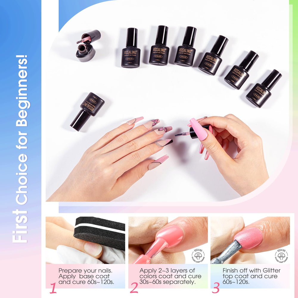 ROSALIND at-home manicure with easy-glide brush