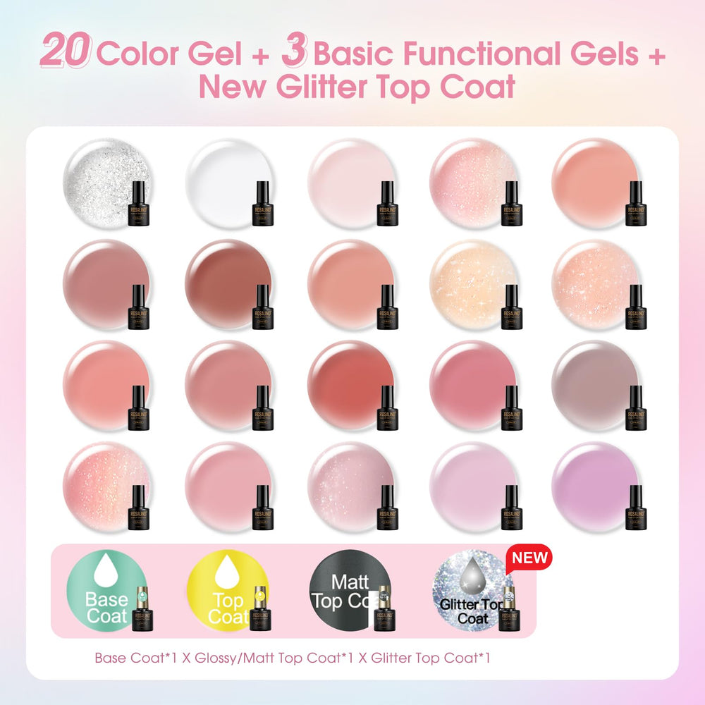ROSALIND gel base coat bottle ensures smooth adhesion for long-lasting color