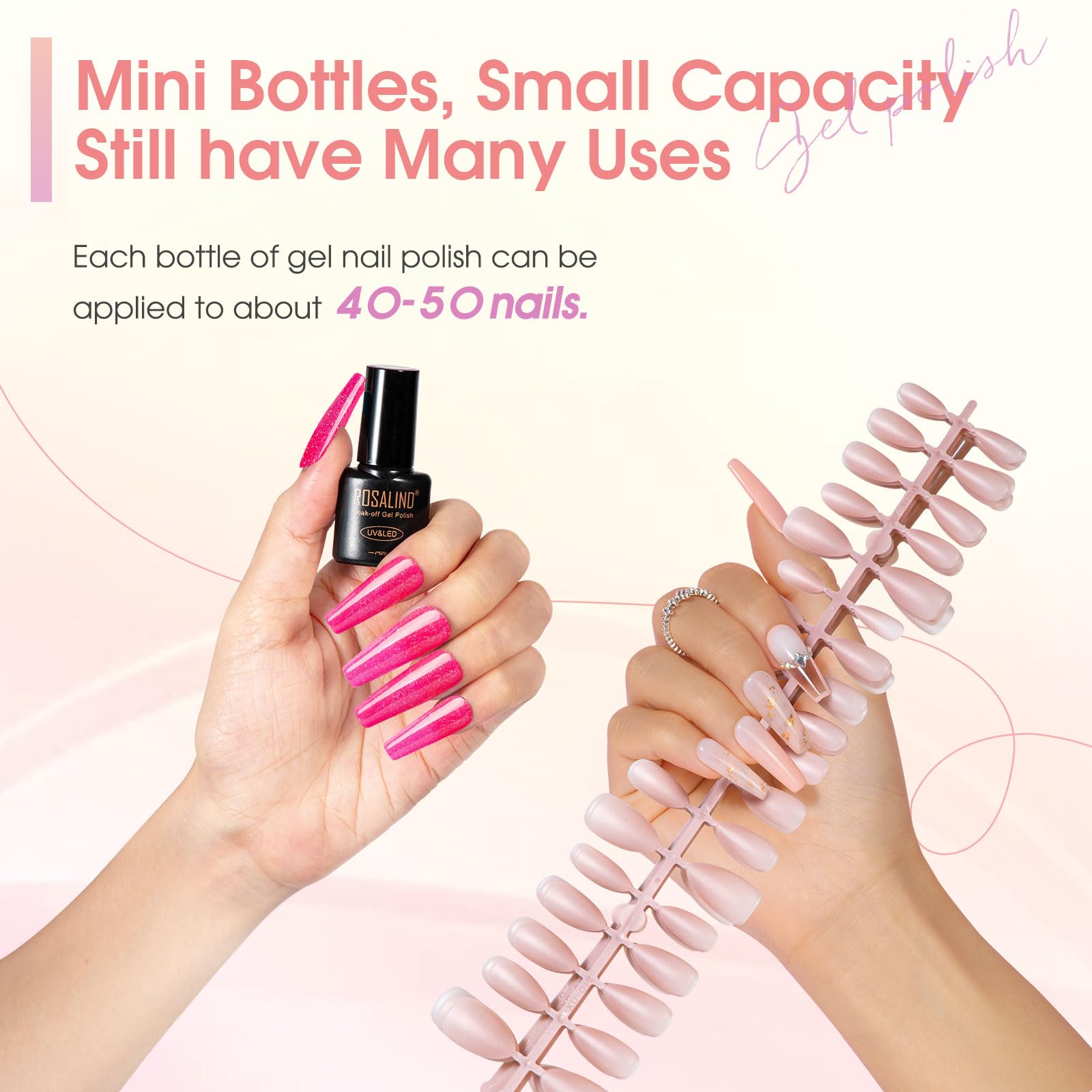 ROSALIND glitter-matte top coat detail adds shimmer and sophisticated mirror-like effect