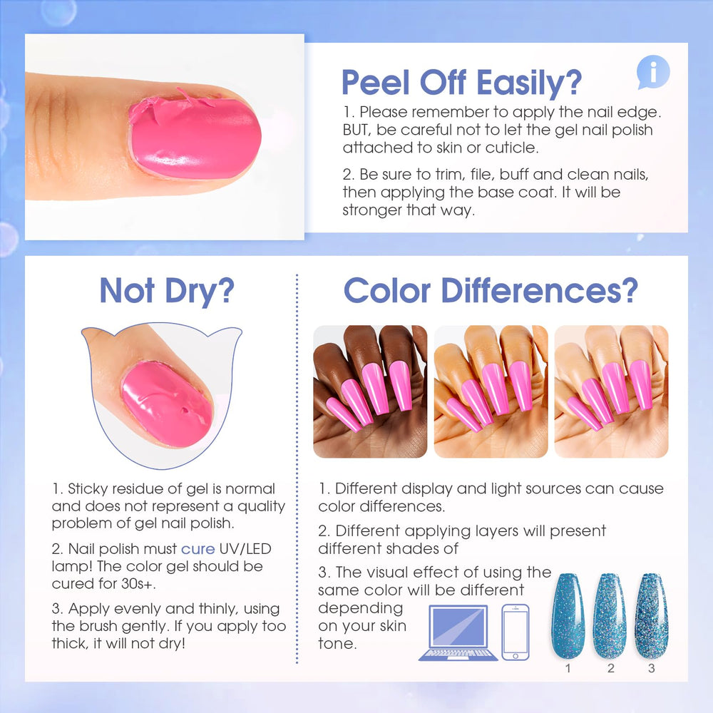 Rosalind Glitter Gel Nail Polish on nails under LED cure for durable shine