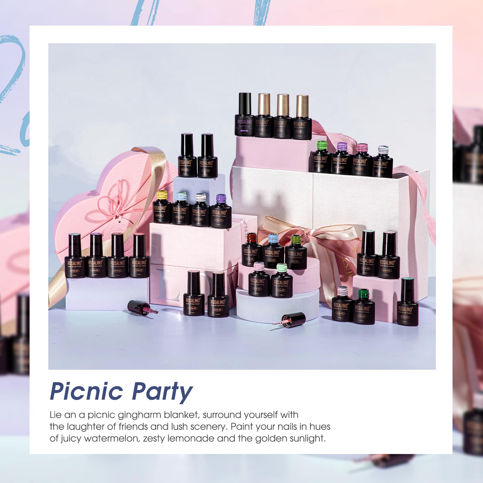 ROSALIND glossy top coat bottle adds high shine and durability