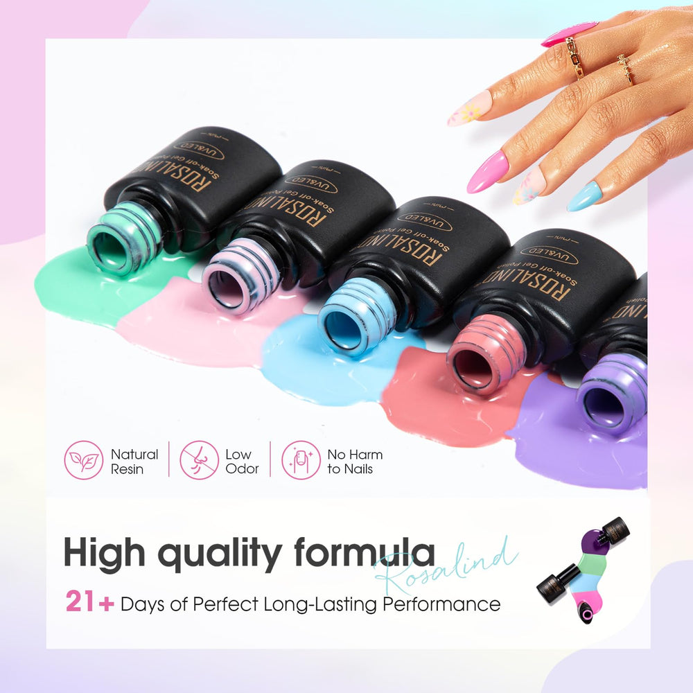 ROSALIND glossy top coat bottle adds lasting shine