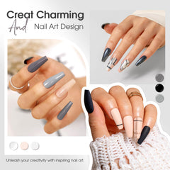 ROSALIND milky white gel polish bottle for clean, classic nails.