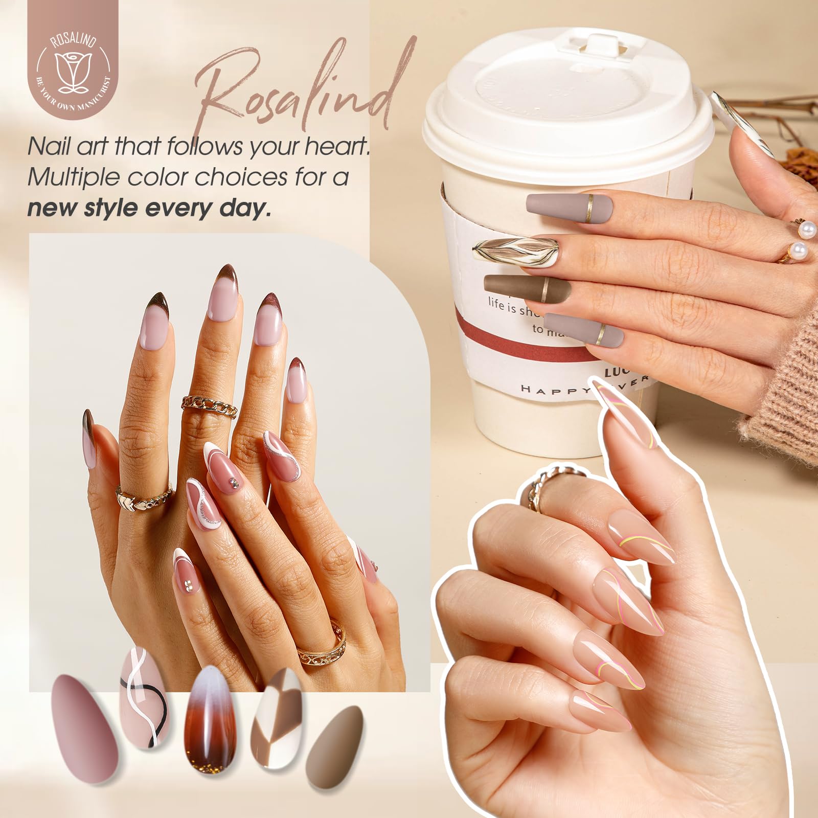 Mini 5 ml bottles fit in purses for travel touch-ups.