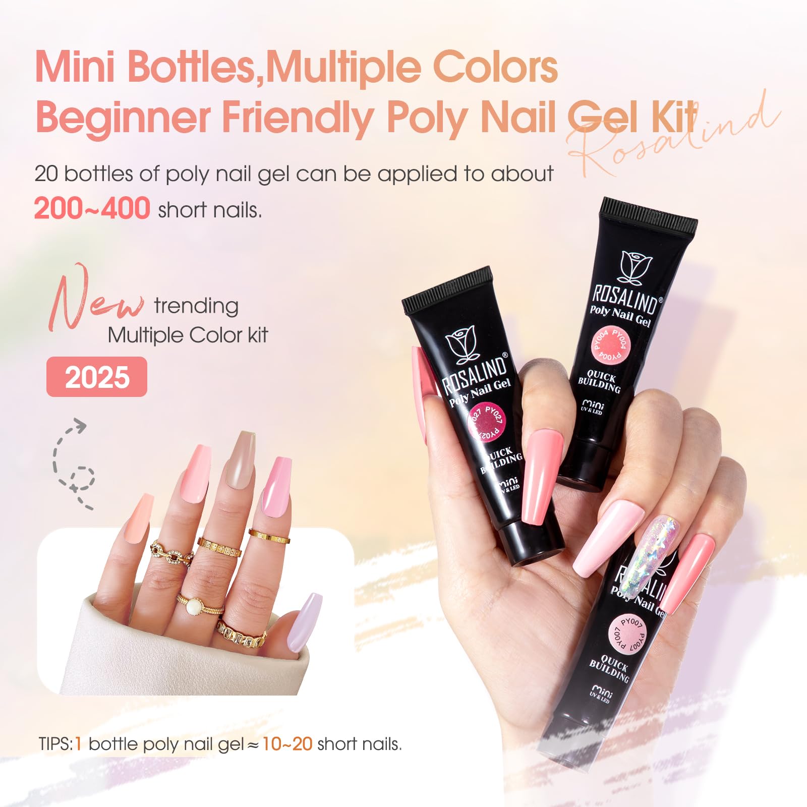 ROSALIND mini nail lamp compact design for portable at-home nail sessions.
