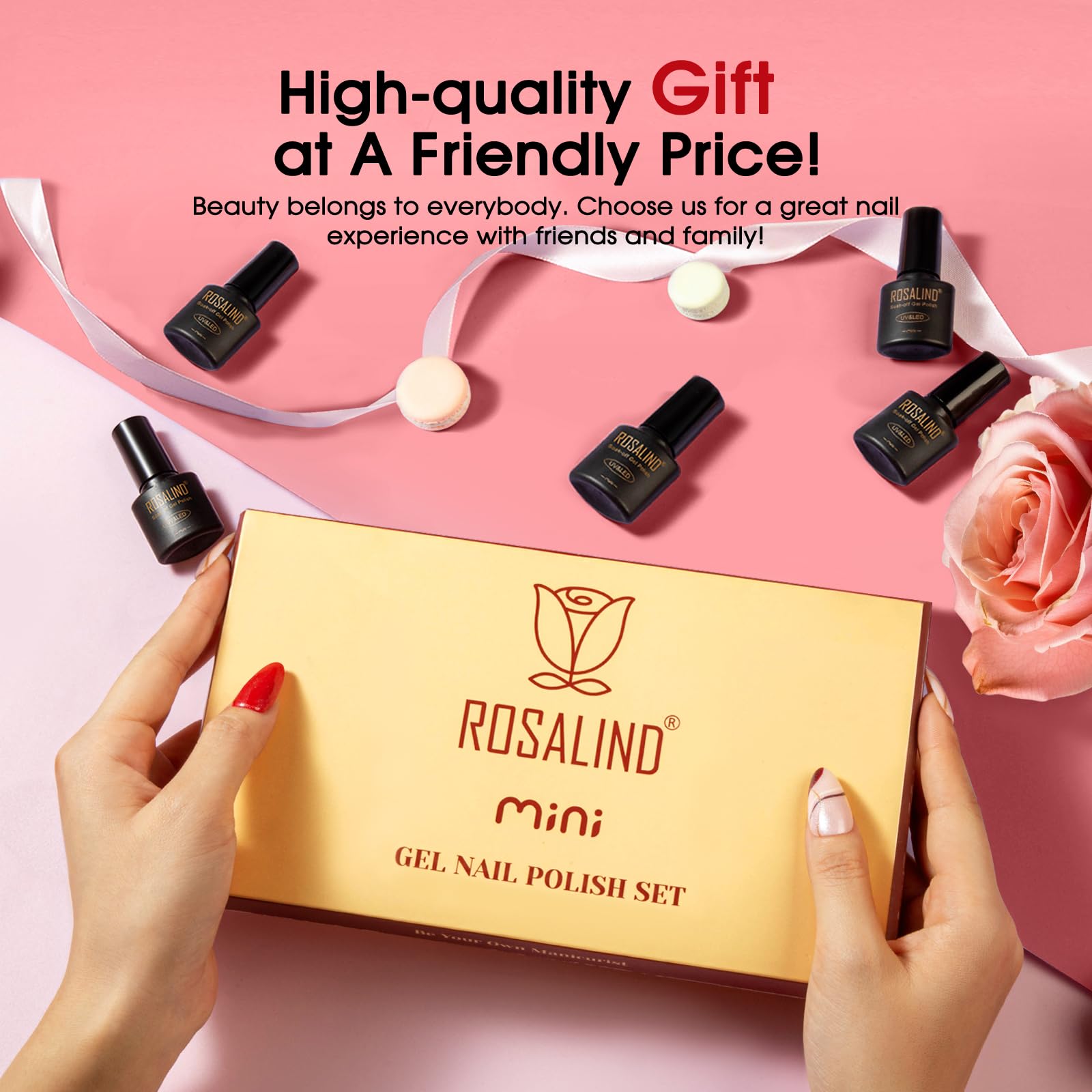 ROSALIND nail art collection featuring 12 colors for swatches and designs