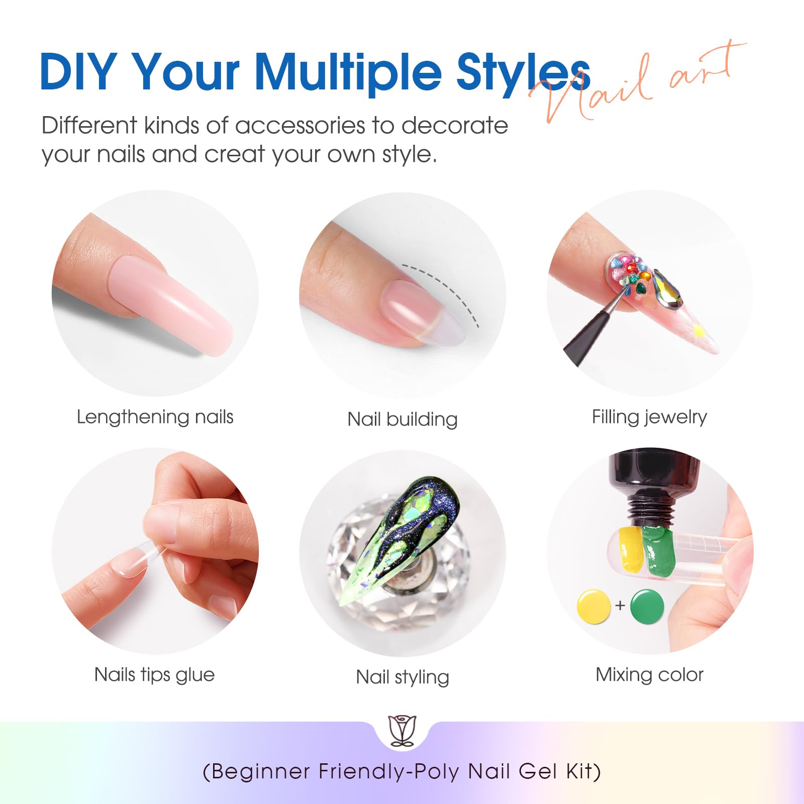 ROSALIND Nail brush enables precise gel application.