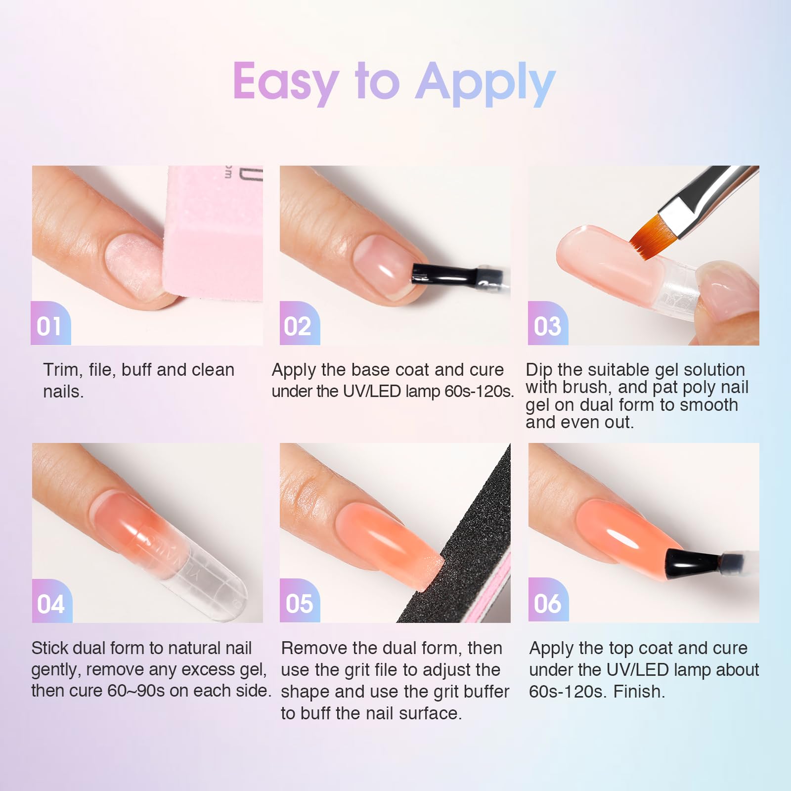 ROSALIND nail file and clips keep shapes during curing