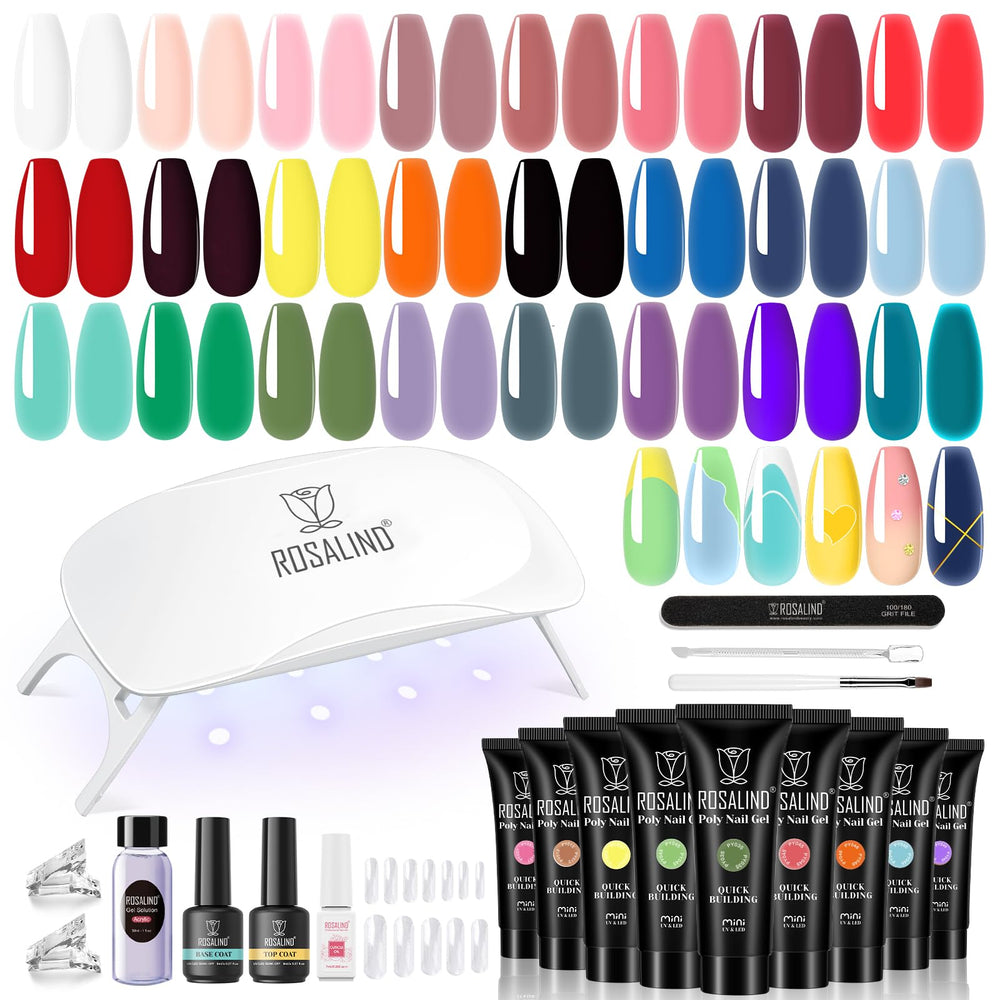 ROSALIND Neon Poly Nail Gel Kit colors enable vibrant at-home manicures.