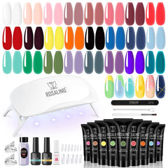 ROSALIND Neon Poly Nail Gel Kit colors enable vibrant at-home manicures.
