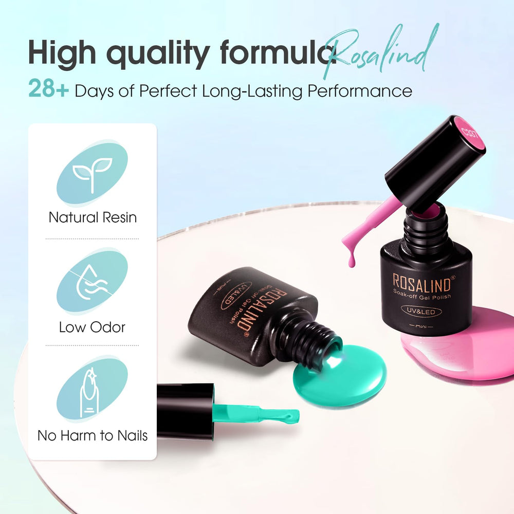 ROSALIND neon yellow gel nail polish bottle for vibrant nails