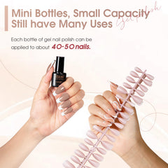 ROSALIND step-by-step application with base coat, color, and top coat for a smooth finish.