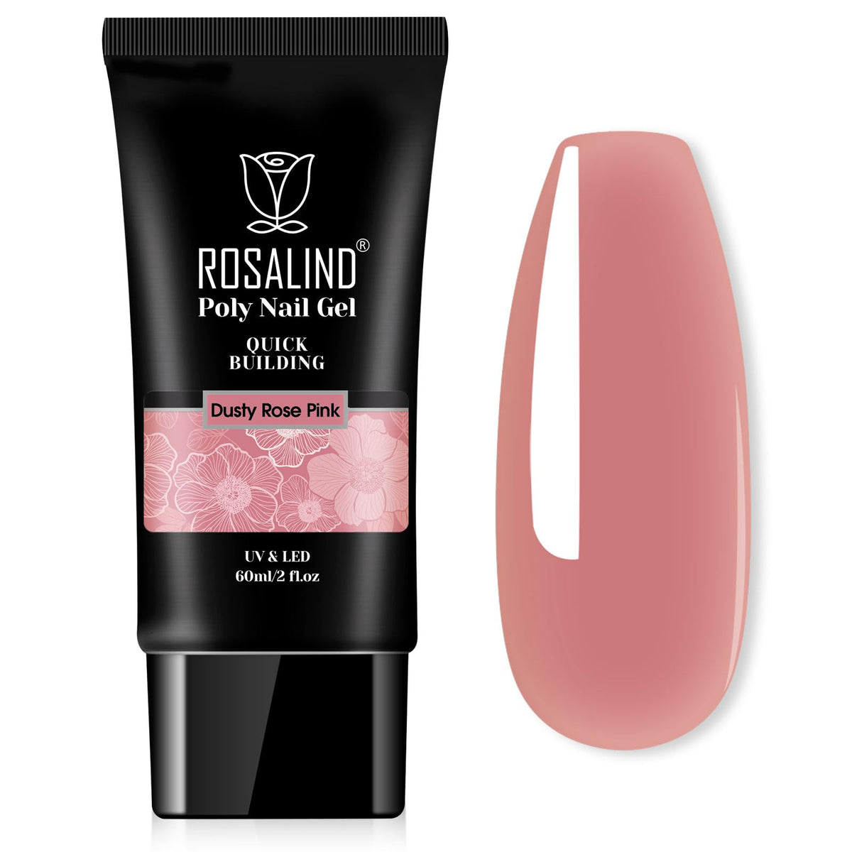 ROSALIND Nude Pink poly nail gel tube ready for easy extensions.