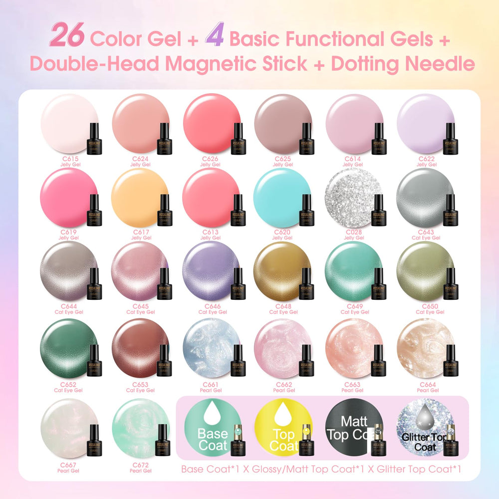 ROSALIND pastel jelly color bottles for soft day-to-day looks