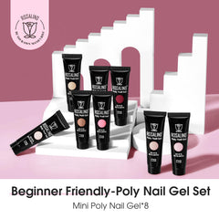 ROSALIND clear poly gel swatch showing natural-looking nail extensions