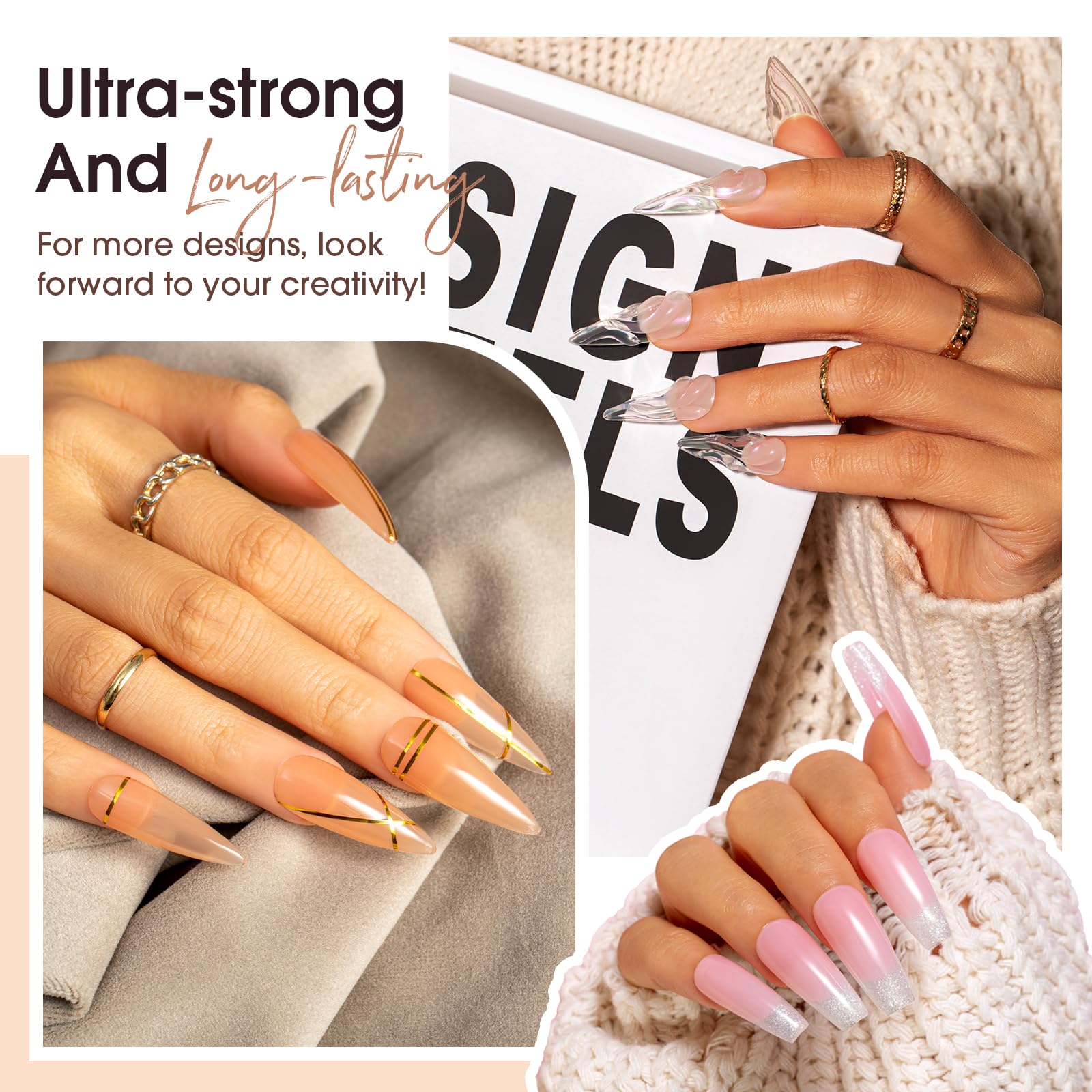 ROSALIND base and top coats enhance adhesion and shine.