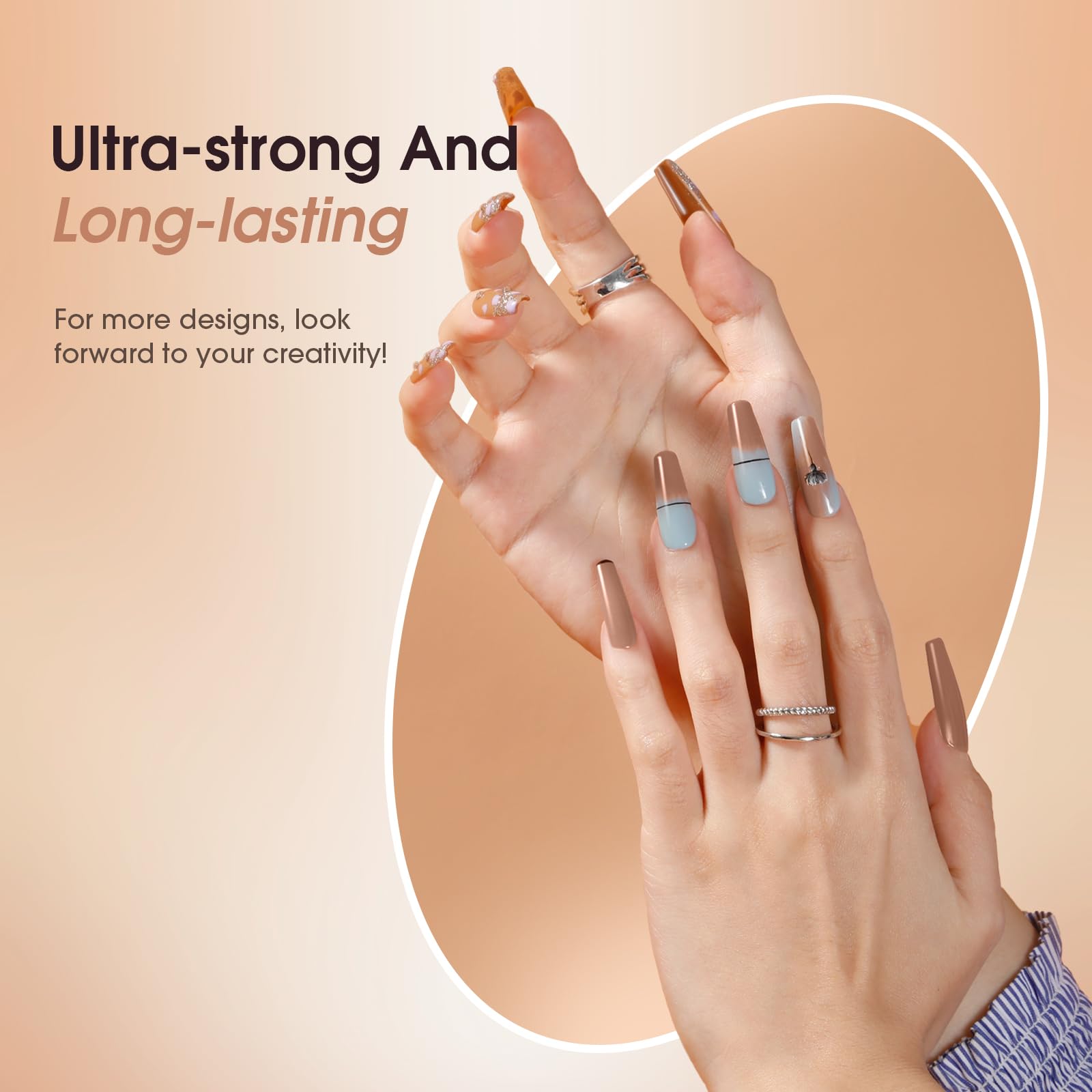 ROSALIND nail brush for precise gel application and shaping.
