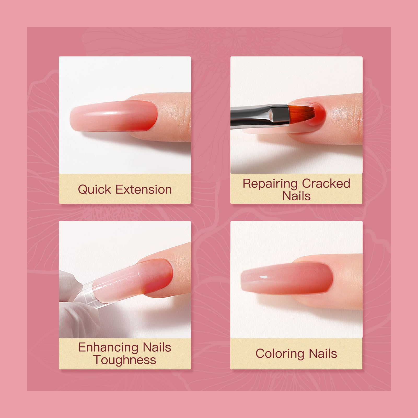 ROSALIND Long-lasting wear on nude pink nails with proper prep.