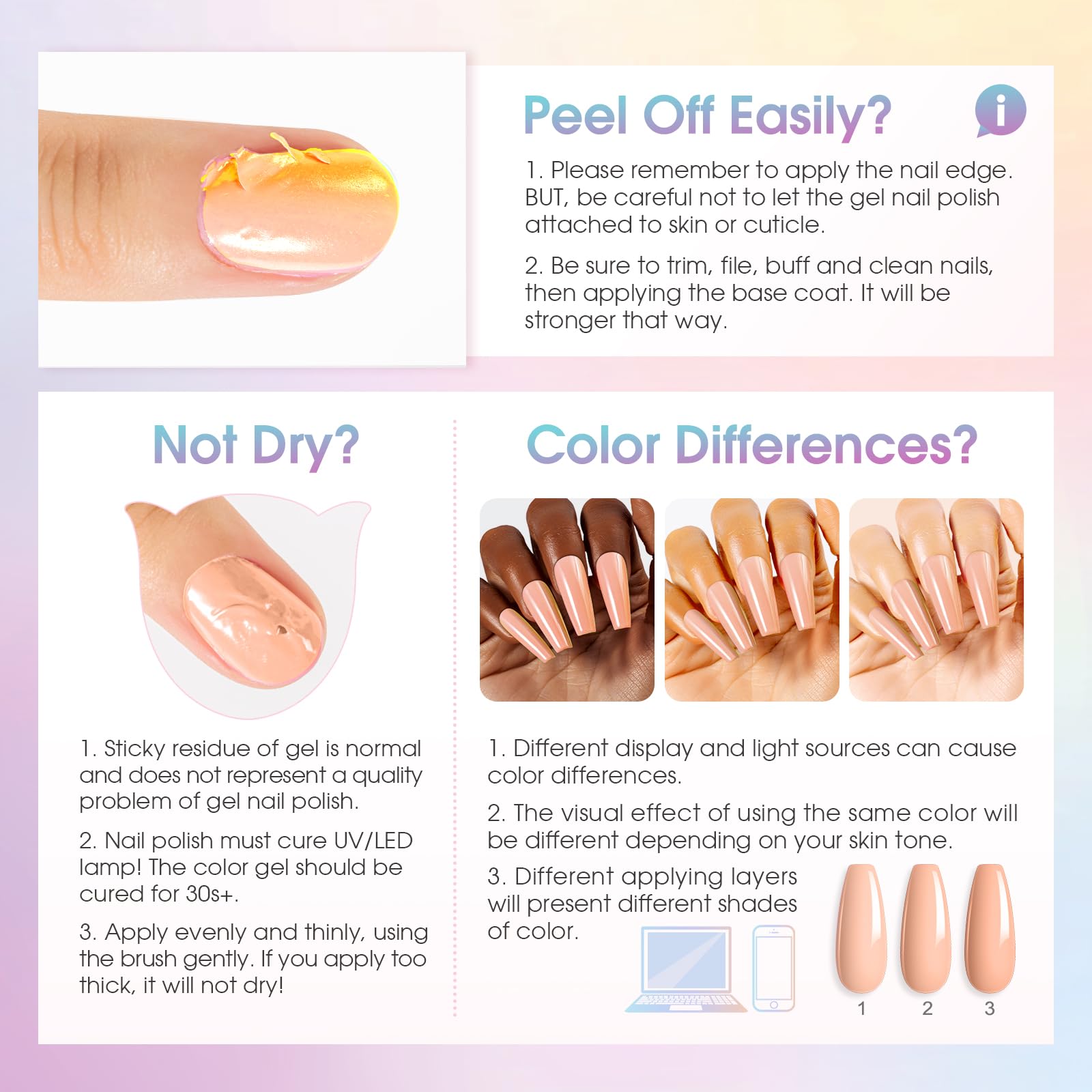 Creative nail art ideas using color-changing ROSALIND gel polish