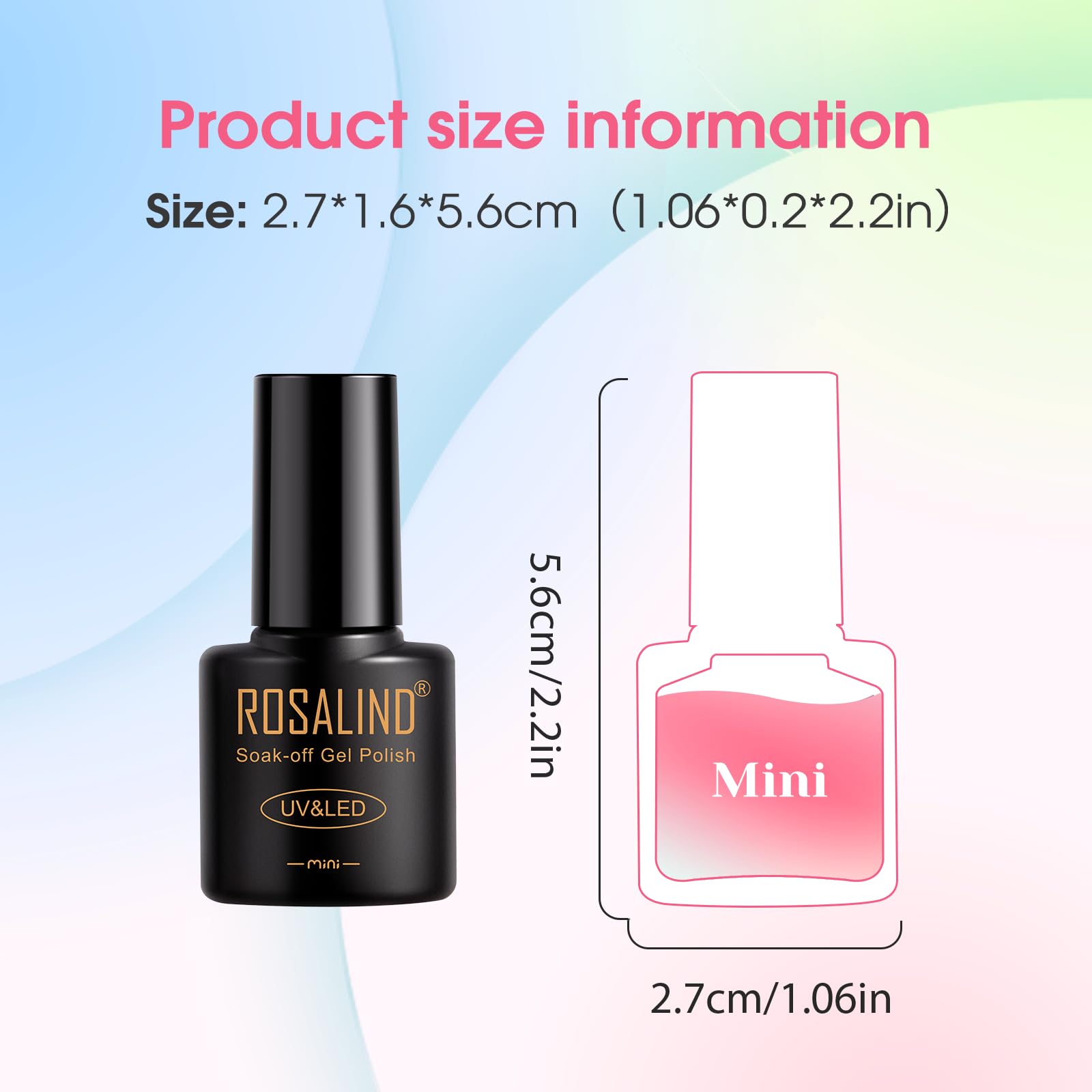ROSALIND UV/LED compatible polishes cure under lamp for salon-like results